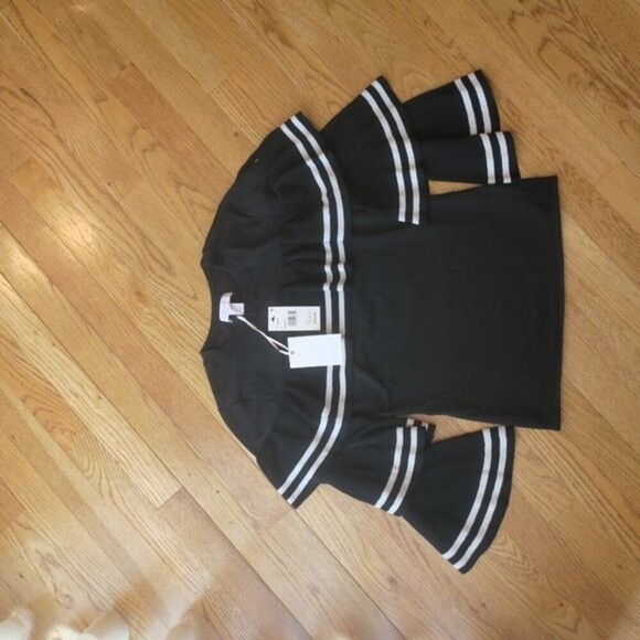 NWT SCRIPTED knit ruffle sweater metallic black fairy romantic elegant stretch - Picture 2 of 6